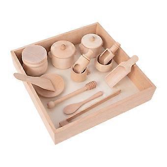 14Pcs Wooden Sensory Bin Tools Montessori Sensory Toys for over 3 Years Old