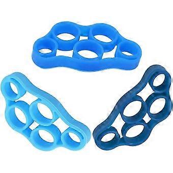 Rinforzo dell'impugnatura, rinforzo del dito da 3 pezzi Esercitatore del dito in silicone Bande di resistenza dell'avambraccio Forza di esercizio per la riabilitazione, ridurre il dolore