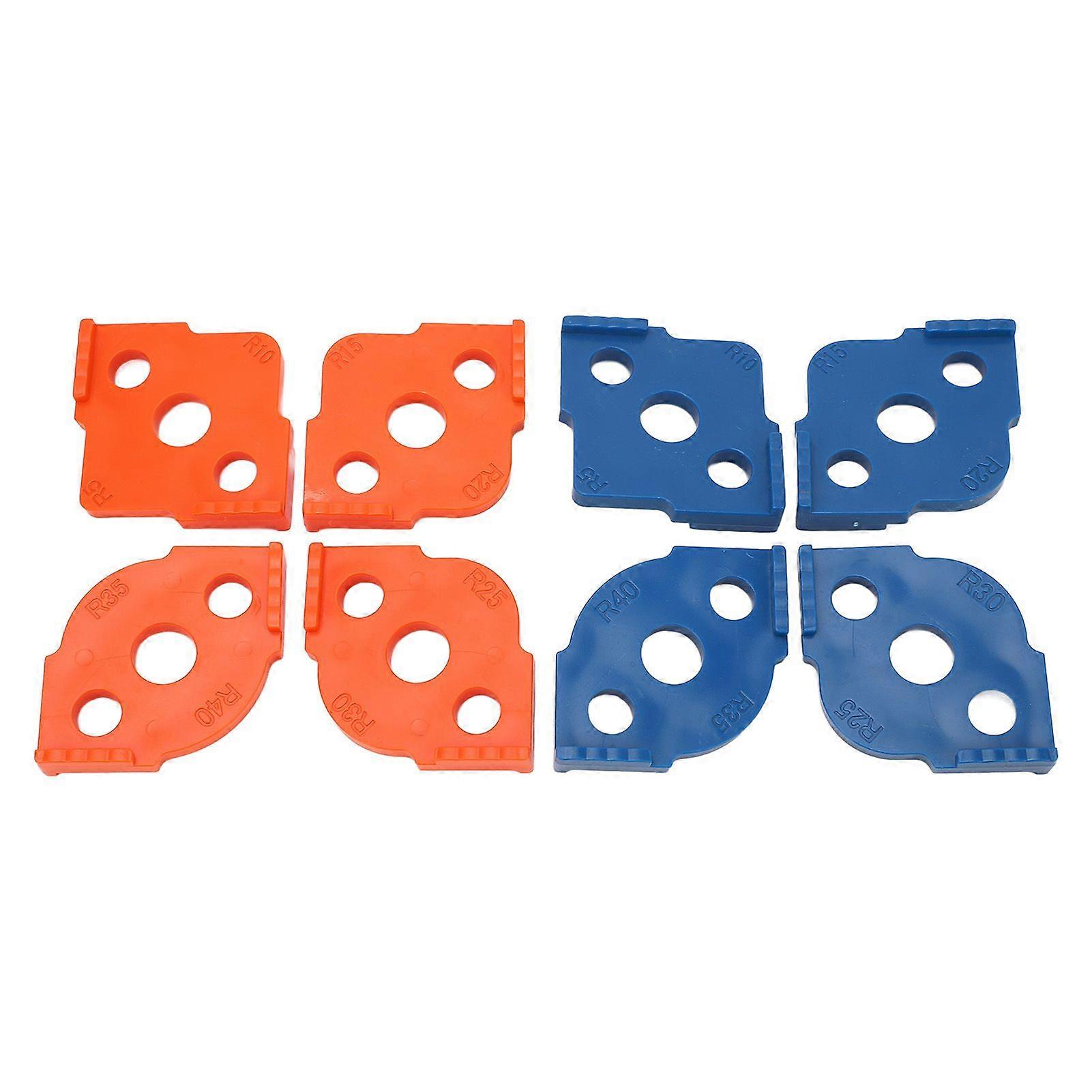 2025 Latest Model  8Pcs Radius Jig Router Template ABS Woodworking Corner