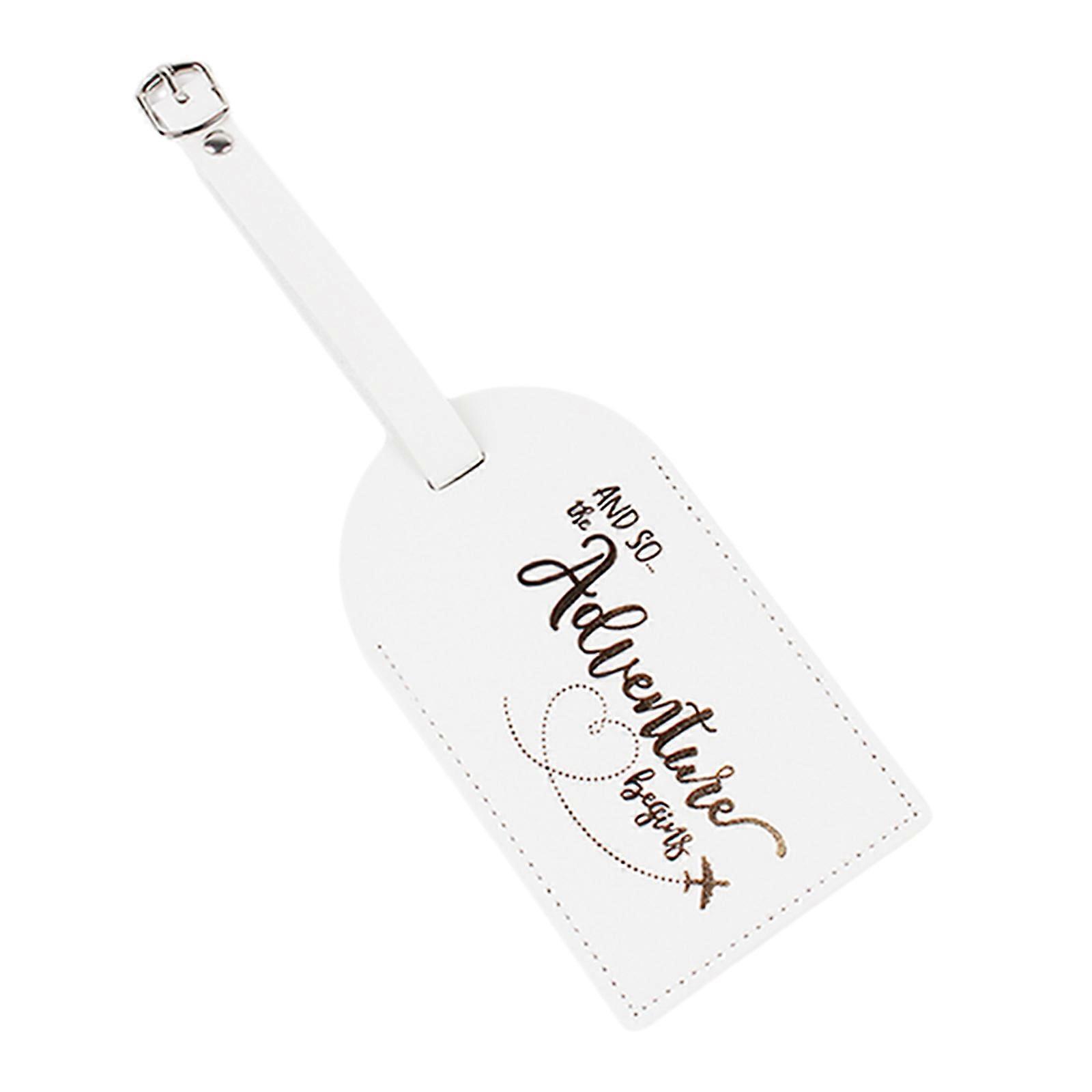 Versatile Baggage Identification Labels for Travel Securely Label Your Suitcases and Carry on Safe Easy to Install White