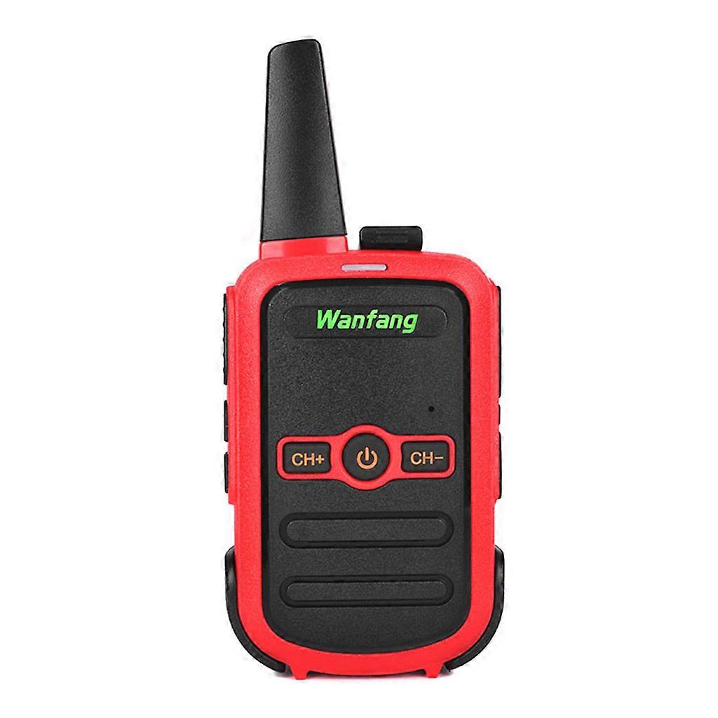 Ultra-thin Walkie-talkie Professional Mini Color Ultra-thin Ultra-small USB Direct Charging Small Wireless Walkie-talkie Red