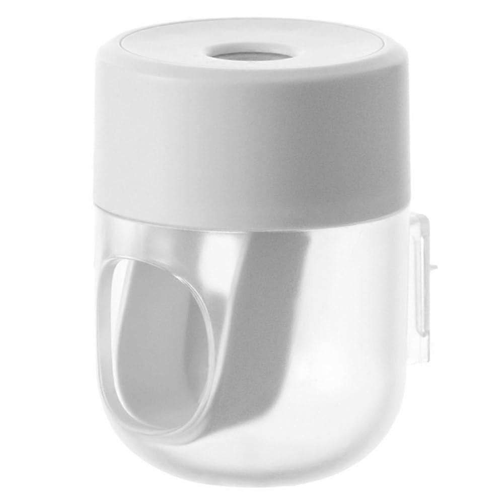 Wall Mounted Toothpaste Dispenser Automatic with Dust Cover, Toothbrush Holder, Bathroom Accessories Set, White Color