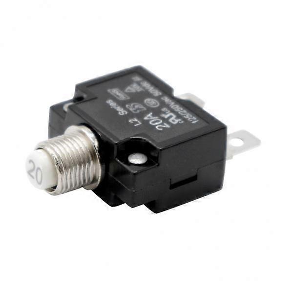 5x12V-24V Push Button Resettable Circuit Breaker for 2 Quick Terminals 20AMP