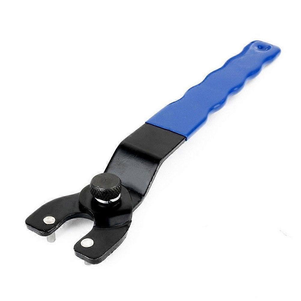 Blue handle round screw (A) $Adjustable angle grinder wrench Plastic handle protective grinder wrench High carbon steel single head thickened wrench