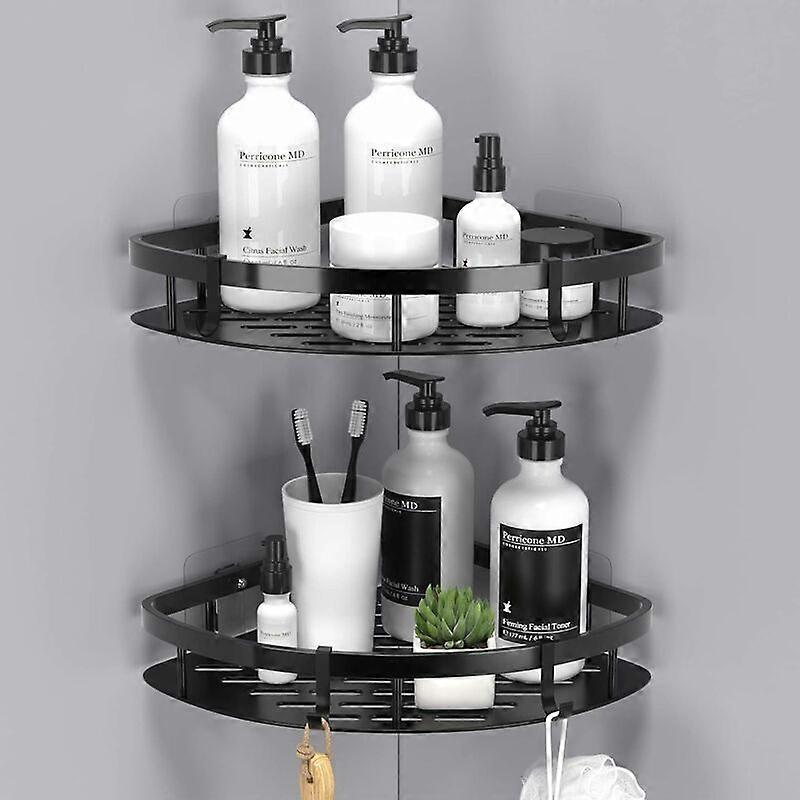 Corner shower shelf, shower shelf without drilling, bathroom storage and organization, high viscosity stickers for bathroom and kitchen