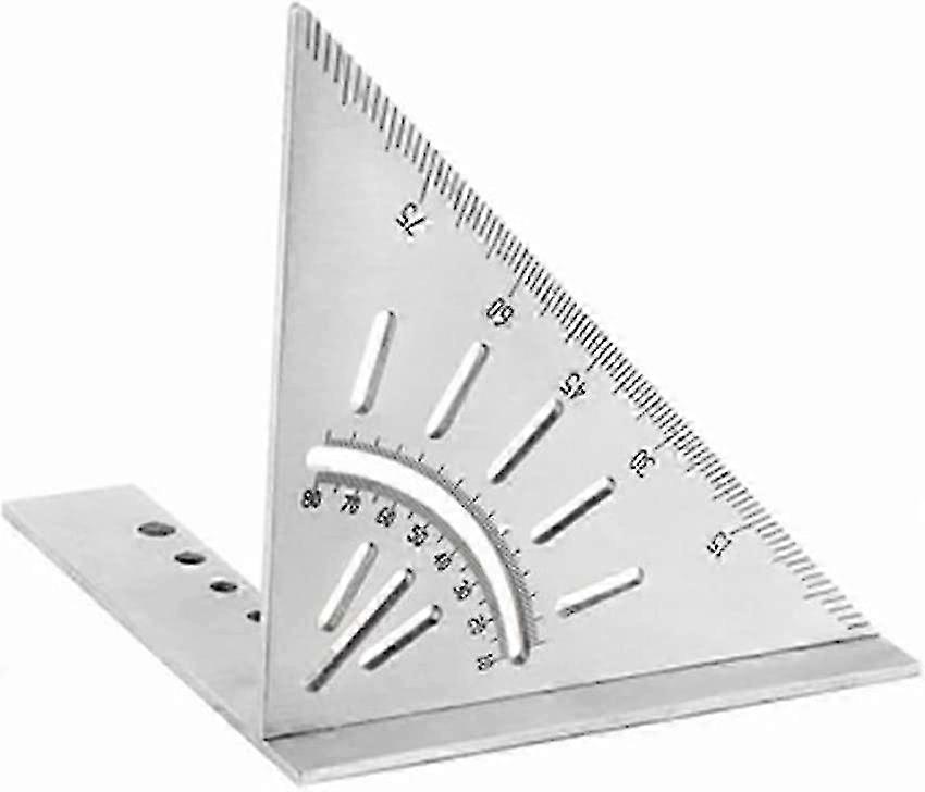 Metal T-Square Ruler for Carpentry, Pocket Slide Ruler with Marking Measurement