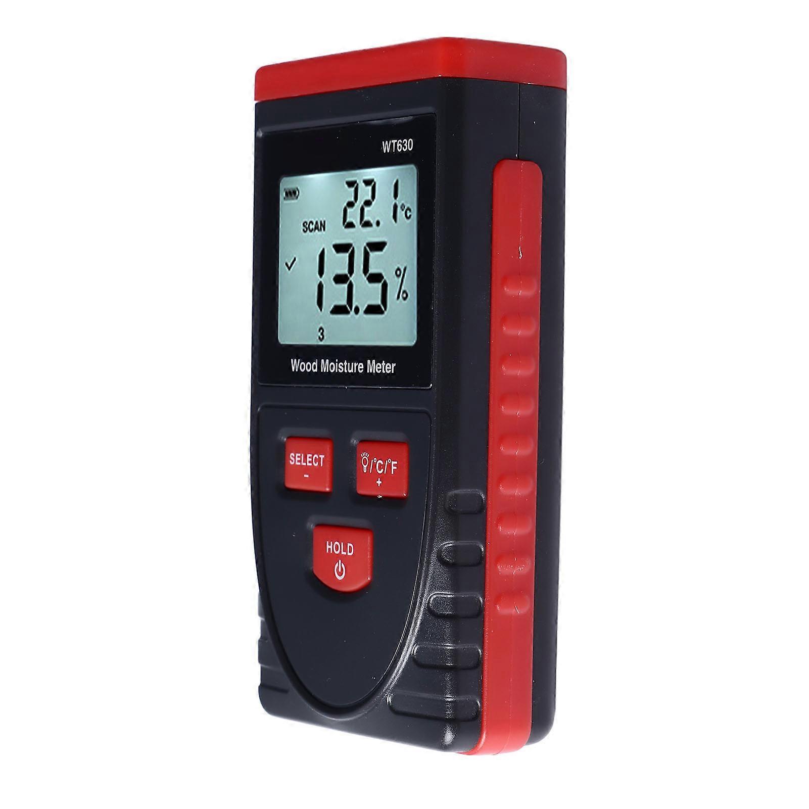 Wood Moisture Meter High Accuracy Non Destructive Backlit Display Wood Moisture Analyzer for Carpenter 