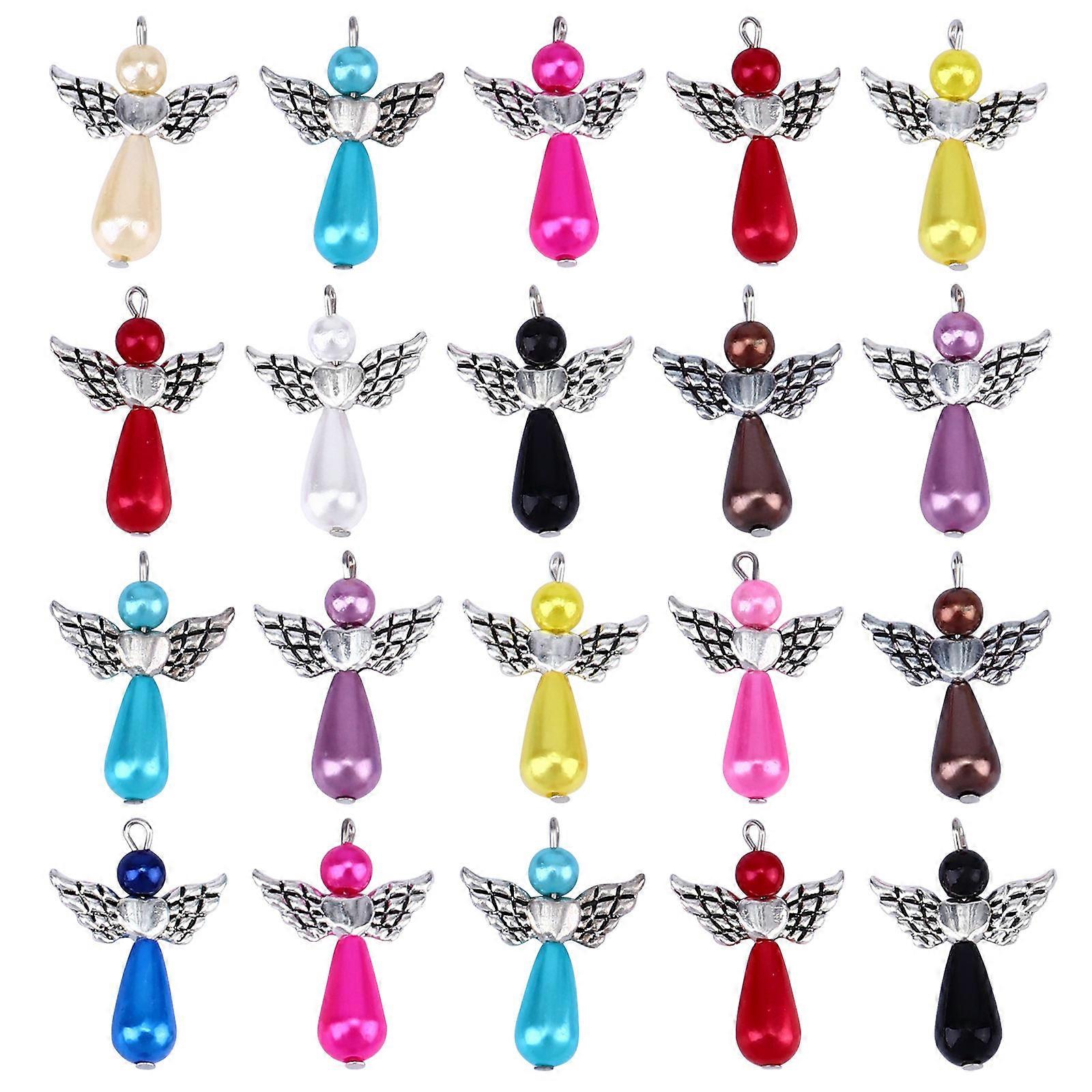Here's a refined and professional product description based on your input:
**20pcs Alloy Hanging Pendants DIY Jewelry Making Charms (Angel Wings