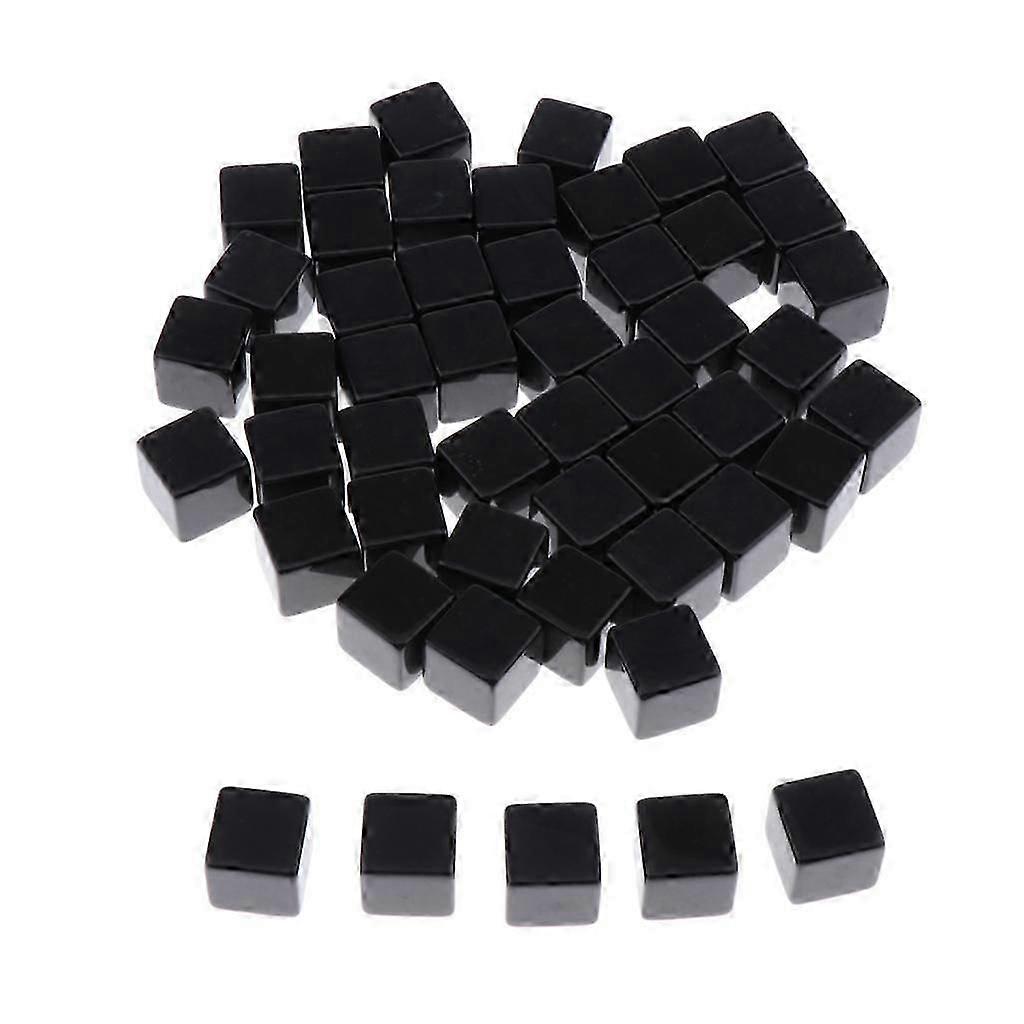 50x carré bord blanc dés D6 noir dd rpg fête jeu jeu dés