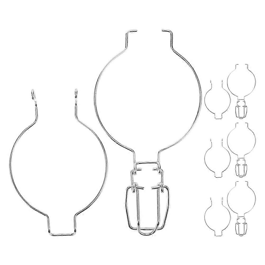 Stainless Steel Wide Mouth Jar Clamps with Spring Lock Wire Handles for Airtight Glass Container Sealing – Easy Install Replacement Buckles for Food