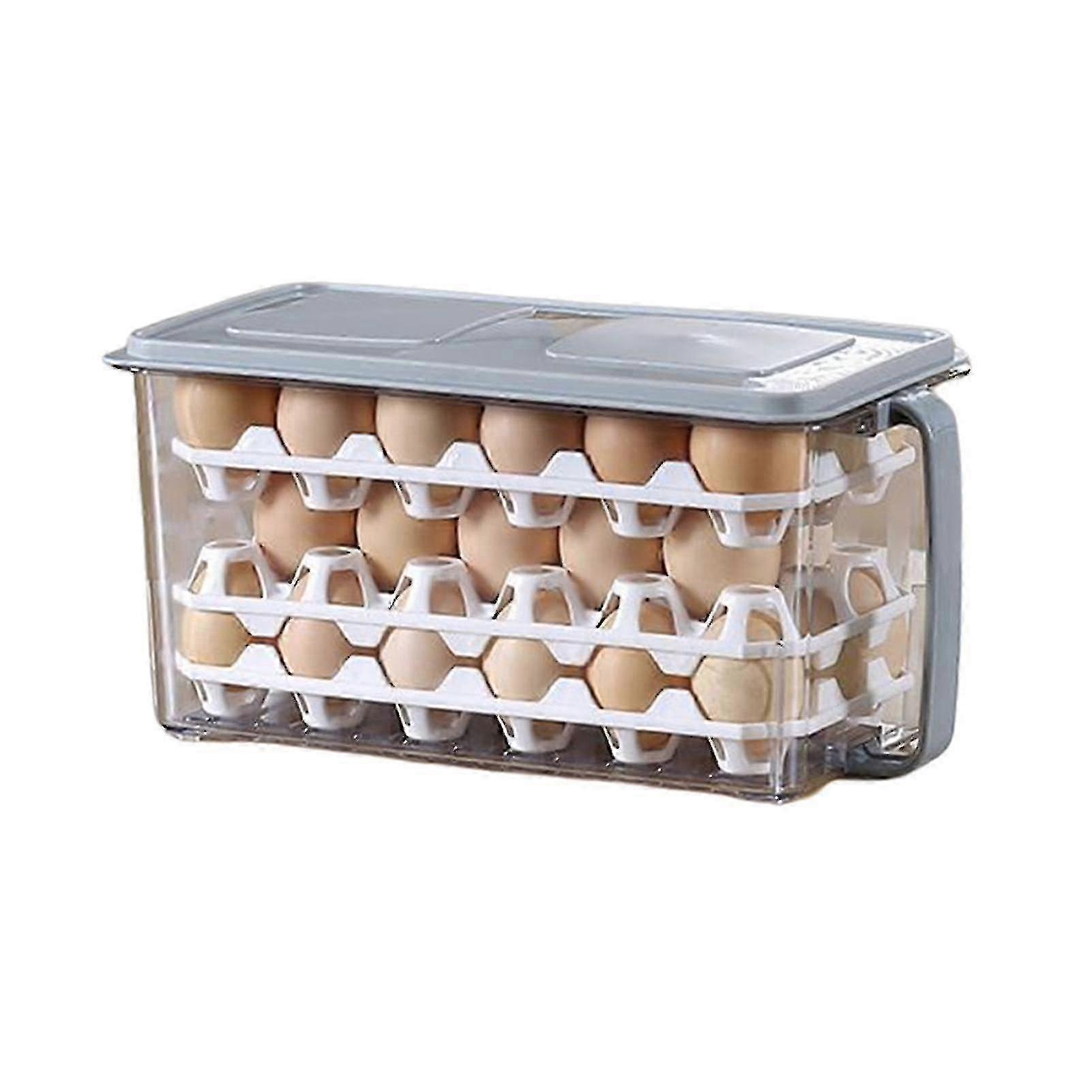 Egg Holder for Fridge - 46 Capacity with Belt Handle - Door Storage
