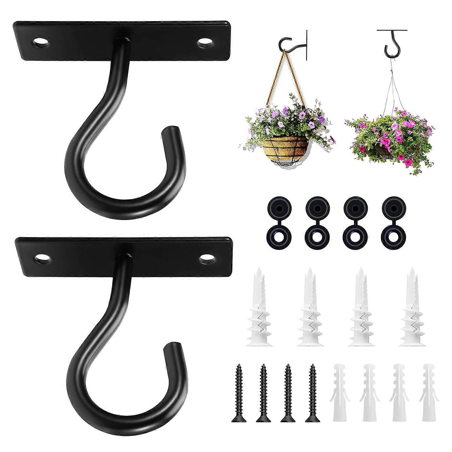 Pack Ceiling Hooks for Hanging Plants, Wall Hooks for Planters, Flower Baskets, Wind Chimes, Lanterns, Lights