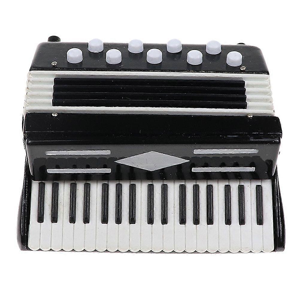 1pc Mini Simulation Accordion Model Mini Educational Toy Birthday Gift (Black)