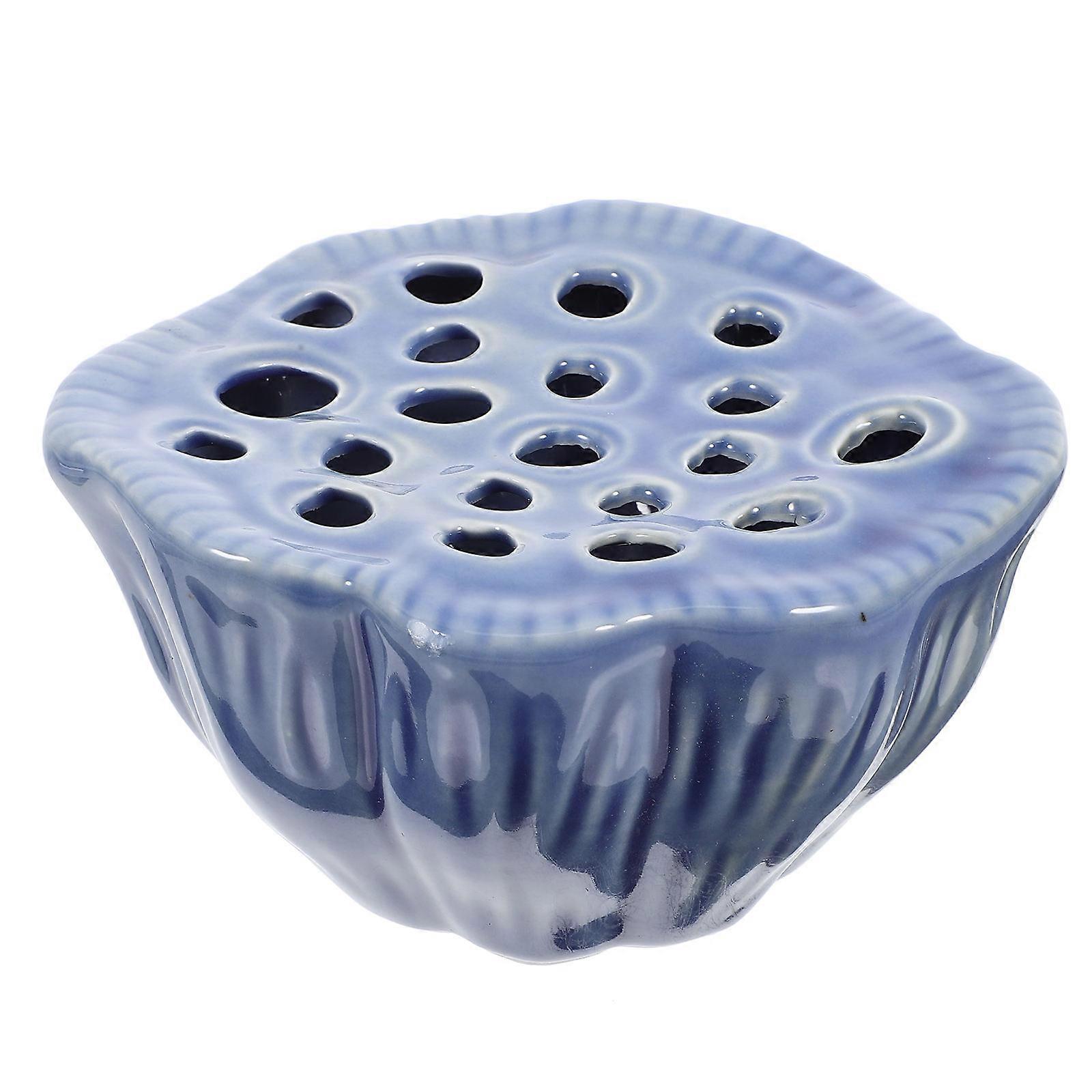 Lotus Shape Ceramic Vase – Elegant Table Centerpiece for Small Flower Arrangements, Versatile Home and Office Decor with Smooth Finish