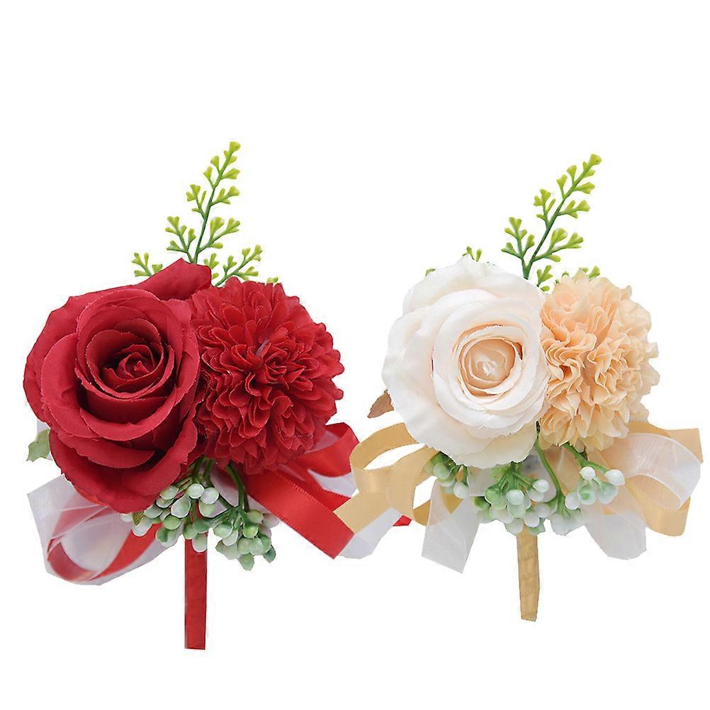 Broche florale de mode Simulé Fleur Corsage Mariage Mariage Accessoire 15 * 12 * 3cm Rond 1PC