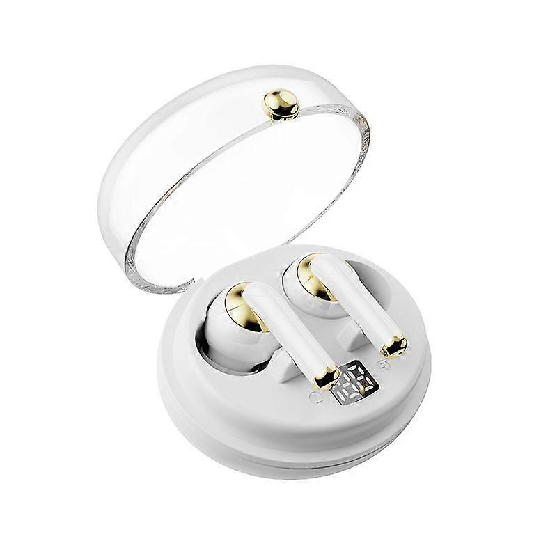 Bluetooth wireless headset, Bluetooth 5.3, 36 hours of long-lasting battery life, suitable, White