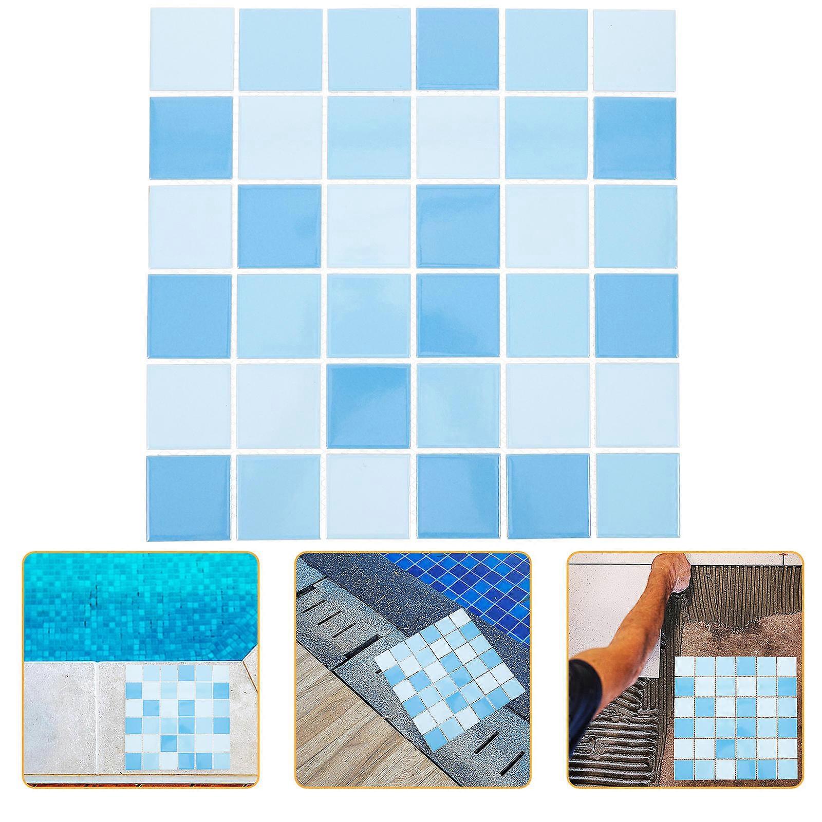 36pcs Decorative Ceramic Pool Tiles for Swimming Pool, Bathroom & Kitchen – Durable, Stylish & Easy to Apply for DIY Home Projects