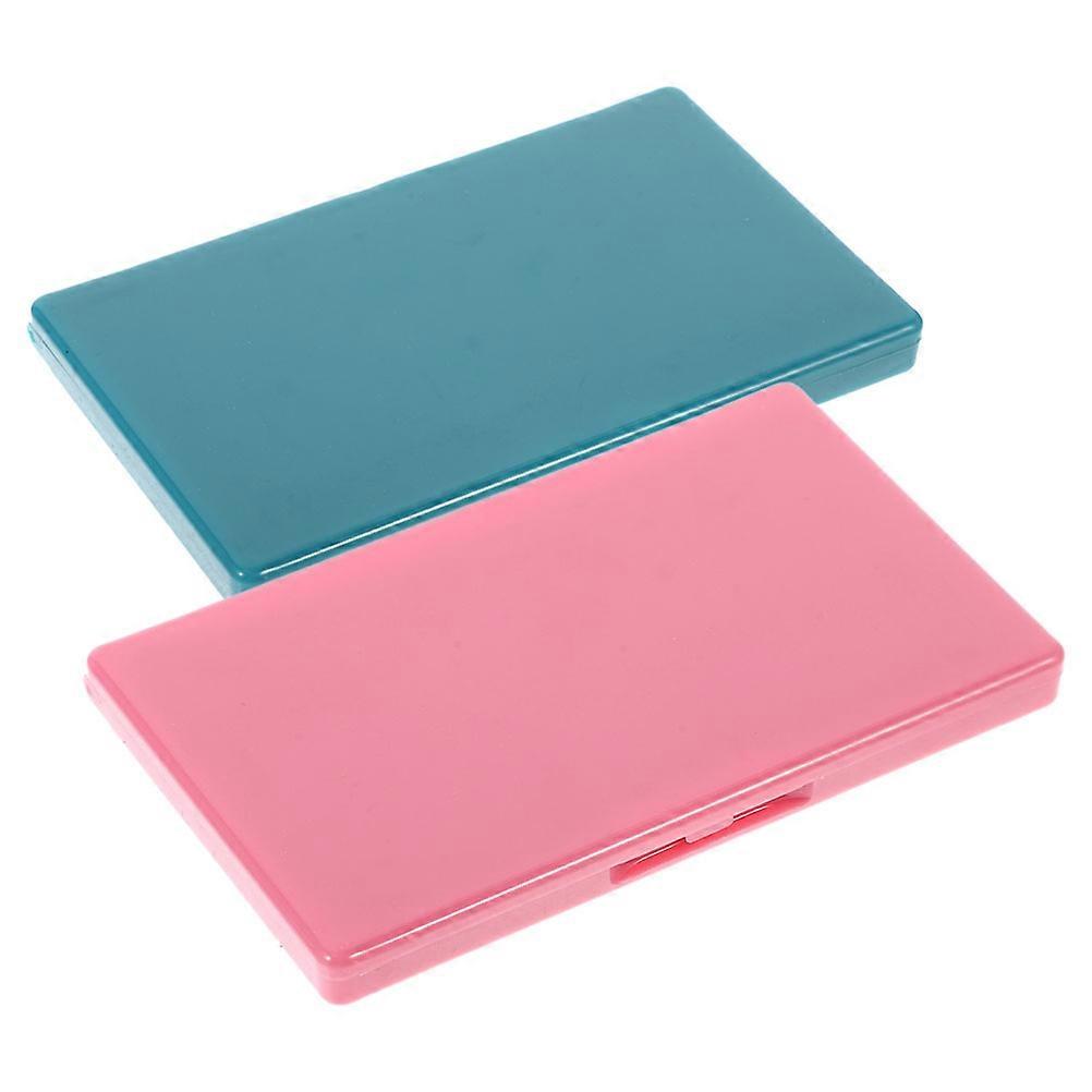 Sewing Needle Storage Magnetic Sewing Needles Box Office Use 4.3X2.6X0.4in Blue 2Pcs