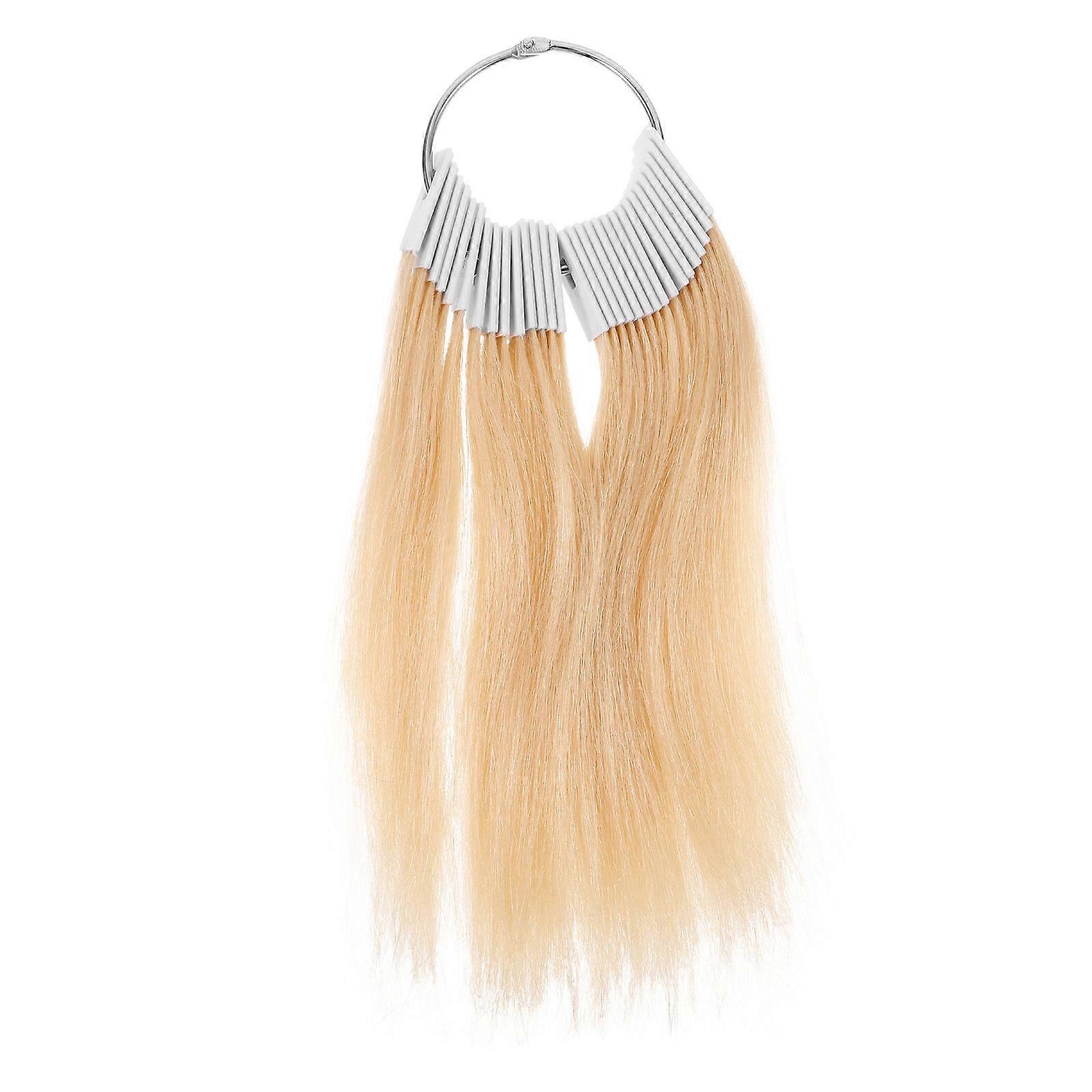 Hair Color Testing Sheet For Hair Stylists Strand Shape And Plastic Material Including Hair Color Sample Ring 30Pcs