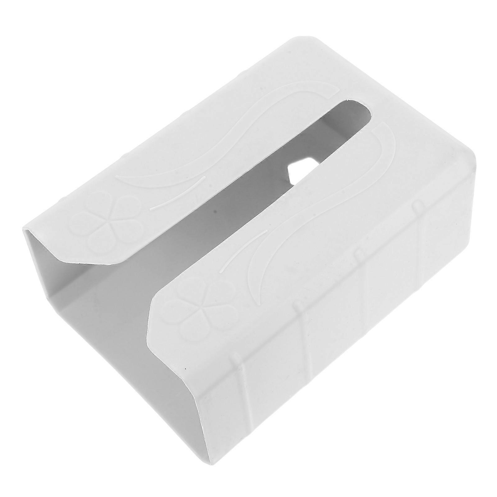 Tissue Box Storage Tissue Container Plastic Rectangular Shape Home Use Grey 19.5 x 13 x 8 cm 1Pcs