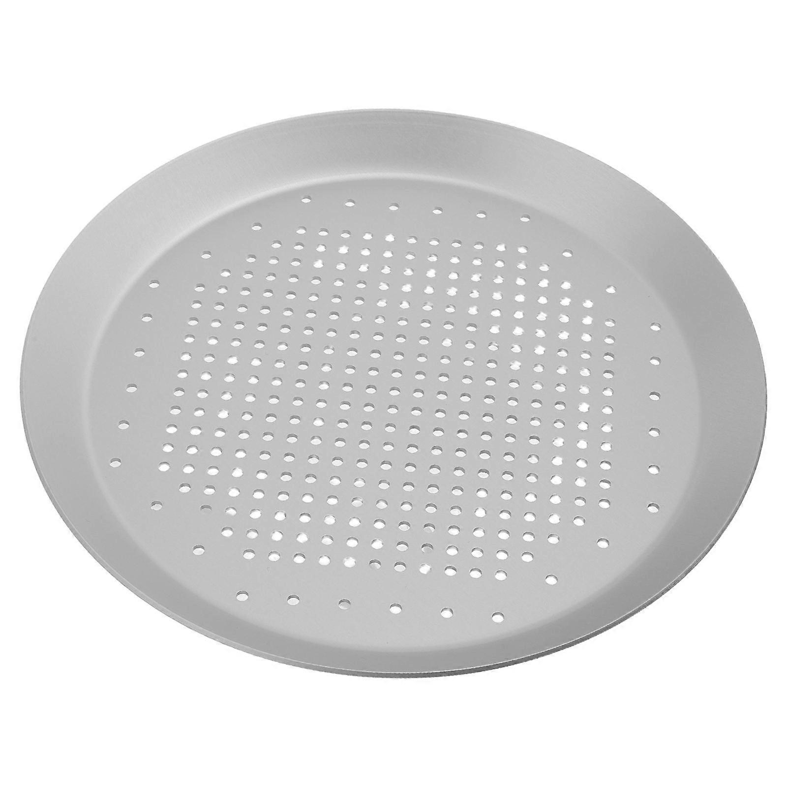 Pizza Pan Aluminum Alloy Perforated Design Non Stick Baking Tool for Home Kitchen Use 1Set