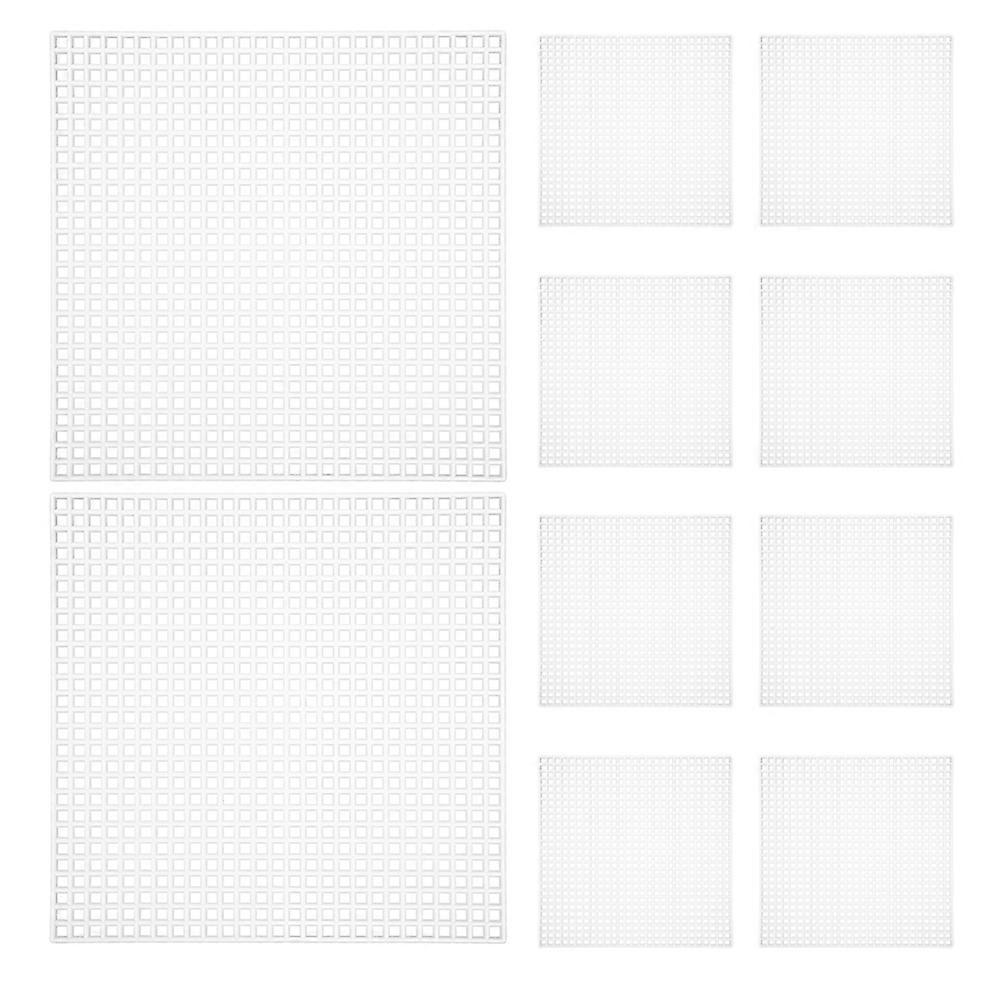 Embroidery Needlework Supplies Blank Craft Canvas Square For Crafting Enthusiasts 10.6x10.6x0.5 Cm 10Pcs