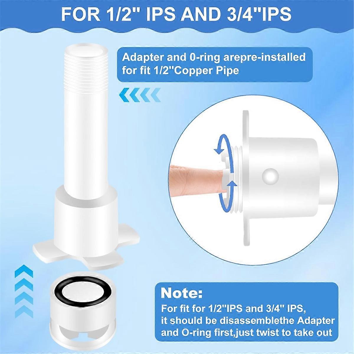 4-in-1 Bathtub Faucet Adapter – Slip-Fit Copper Tub Spout Diverter Repair Kit With PTFE Tape & Hardware
