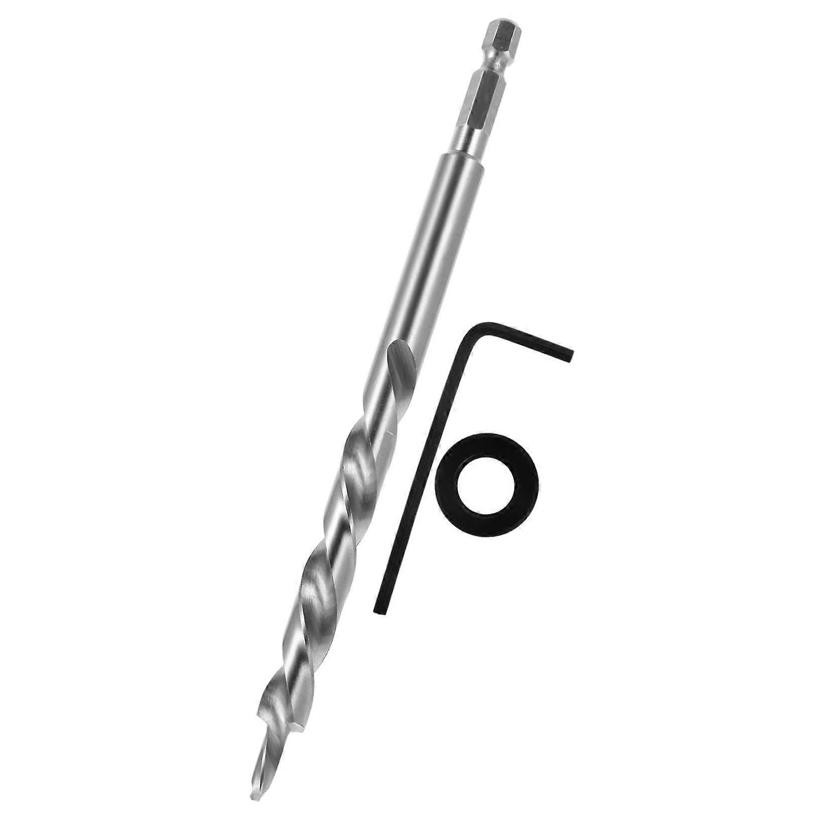 Hole Drill Bit Set - Multi-Purpose Wood Bits, Small Diameter For Logs, Hinge Hole Finder, Side Cutter, Spiral HSS Silver