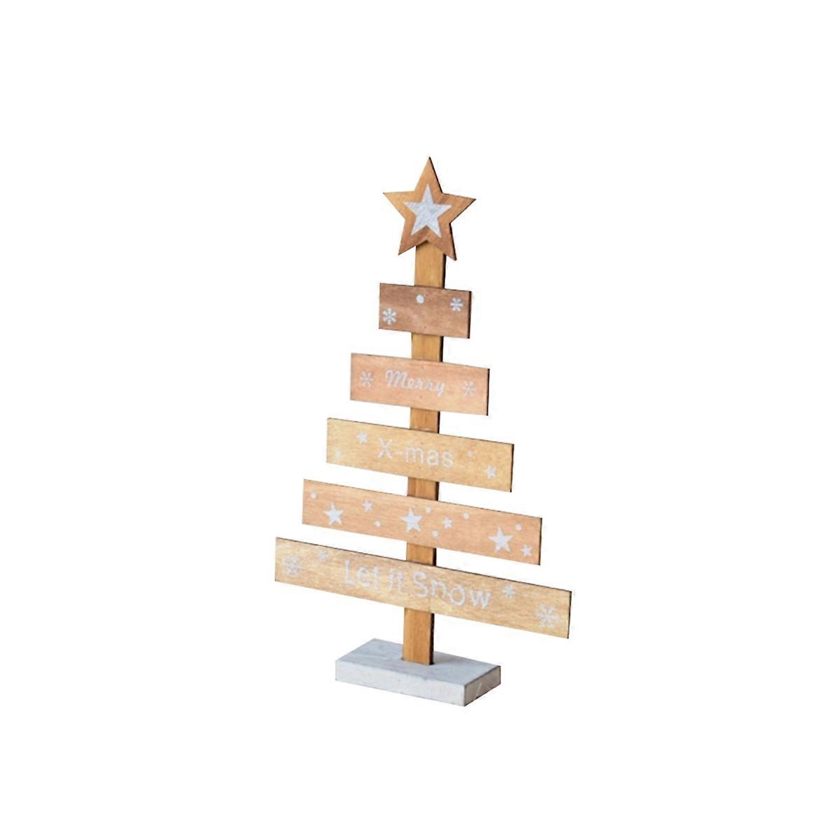 Table Top Trees Wooden Christmas Tree Decoration For Cafe And Restaurant 1Pack