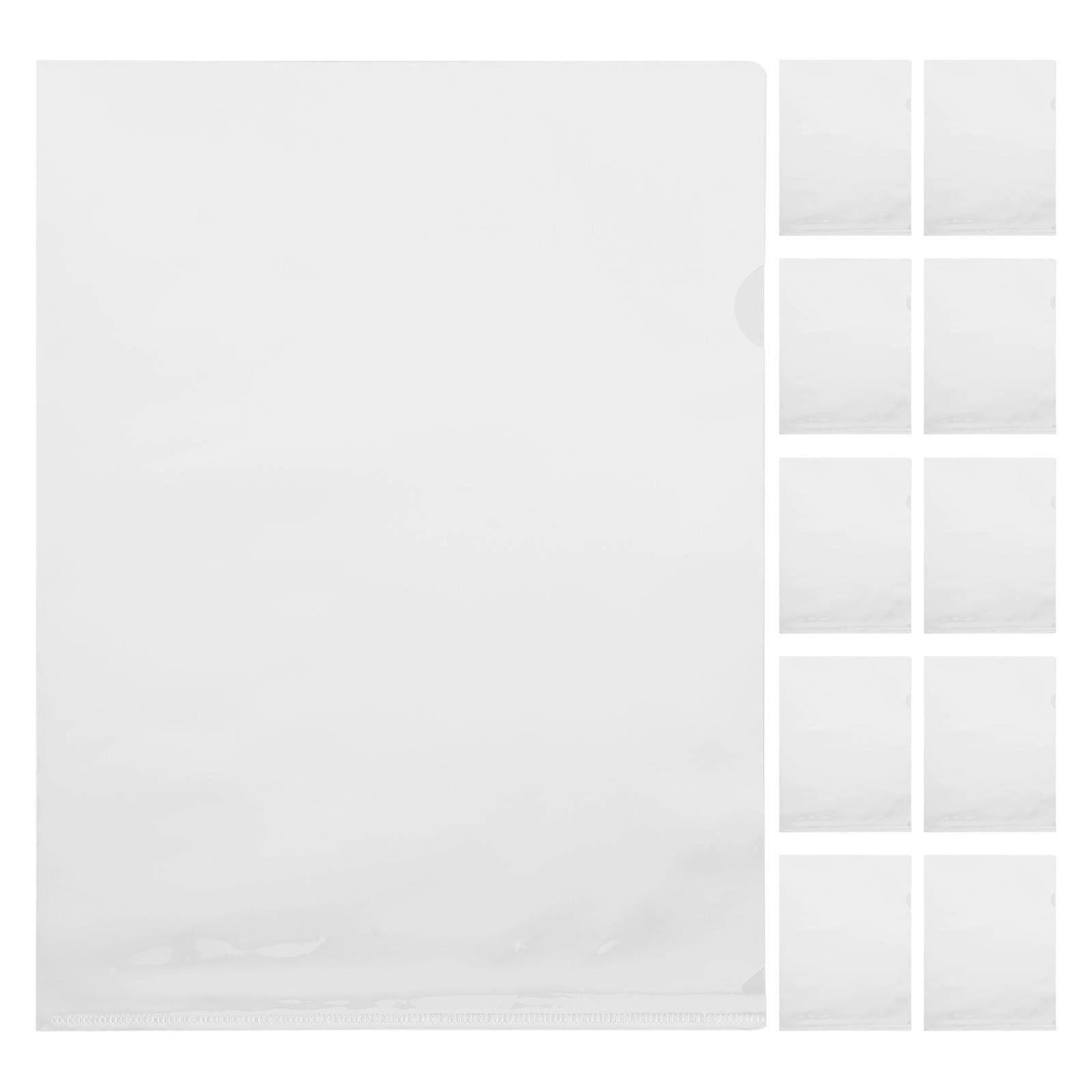20pcs Clear Paper Storage Sleeves Document Holders Protective Clear Folders