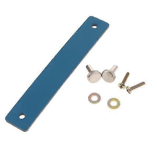 3xHandmade Leather Door Handle Drawer Cabinet Handles Pull Knob Blue