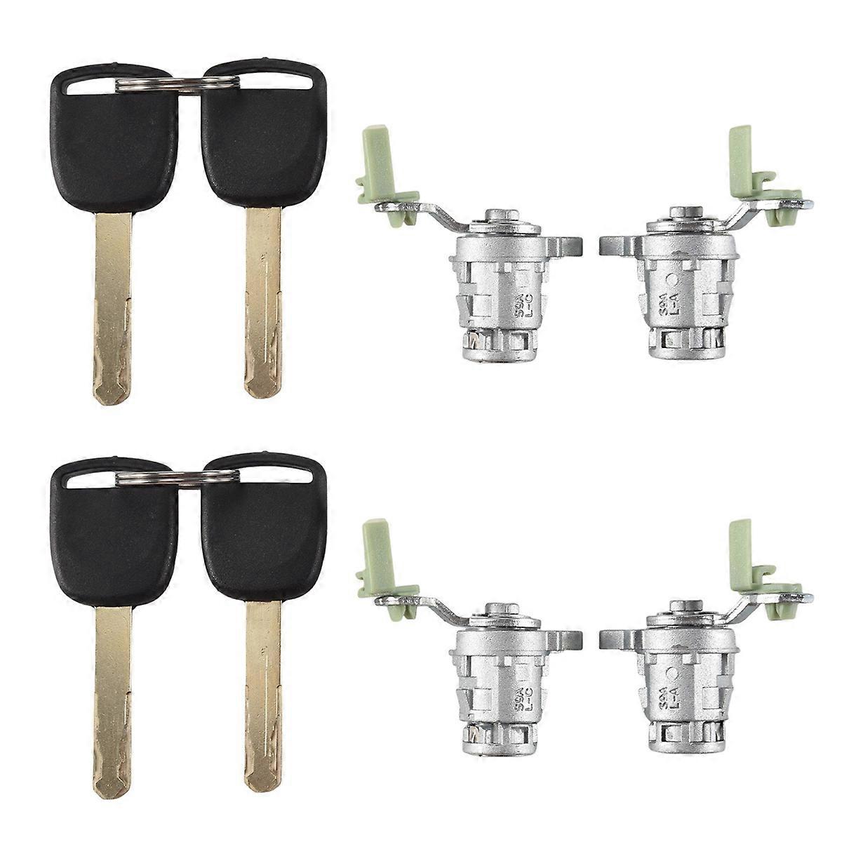 Left & Right Door Lock Cylinder with 2 Keys for 03-11 Accord