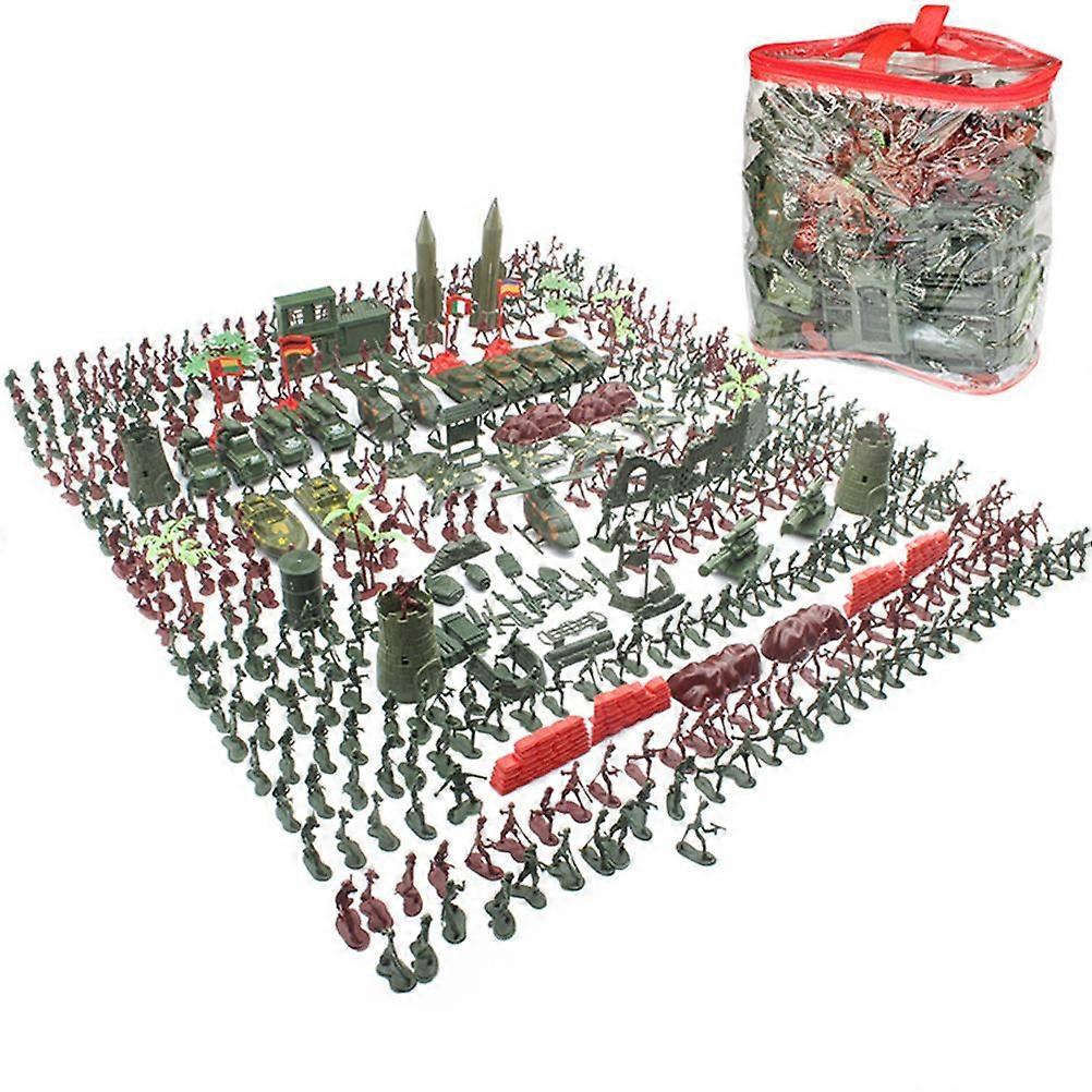 519 Pcs Mini Soldiers Set with Accessories, Action Figures for Kids and Adults