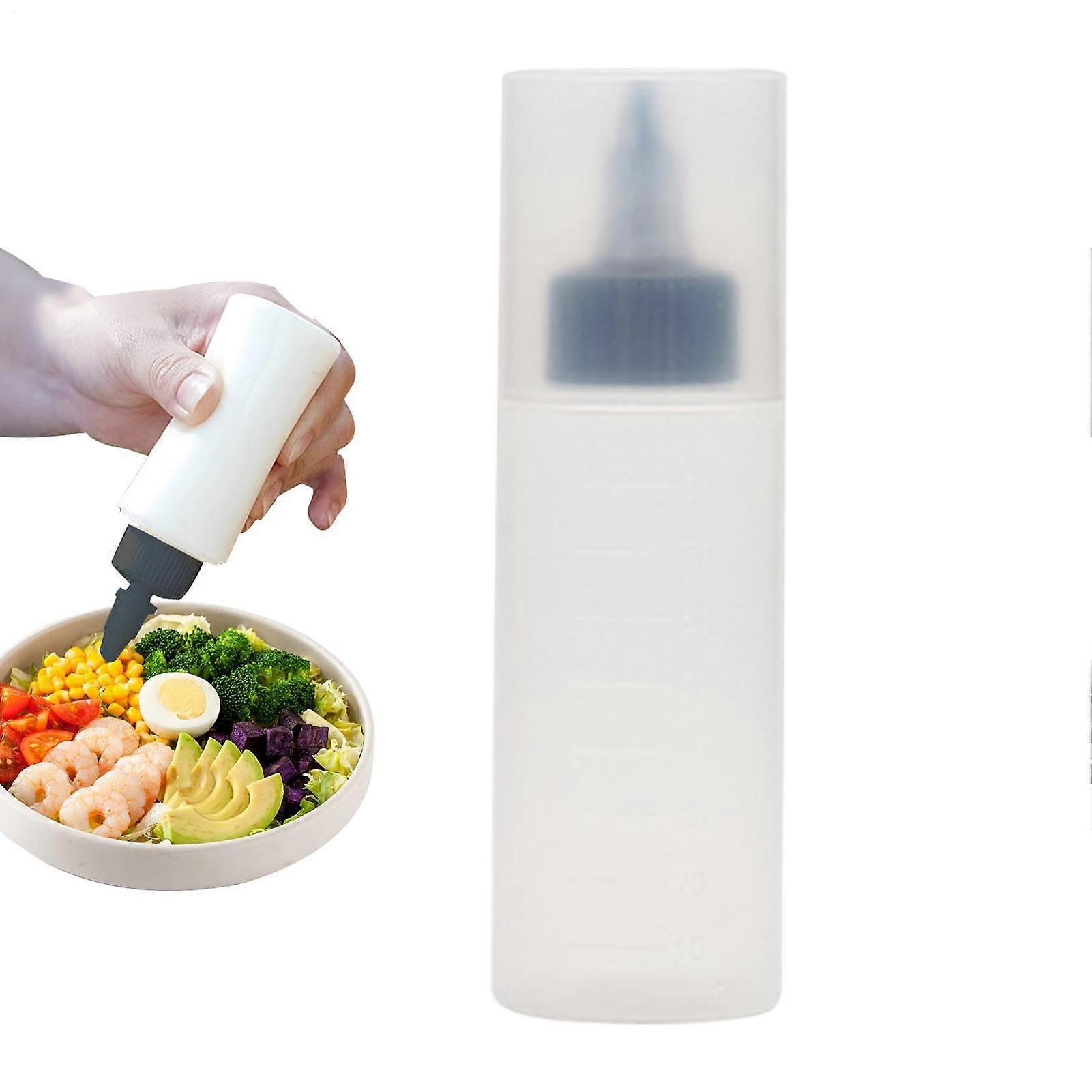 Kondensator Squirt Bottle Kit 80ml - Empty Refill Sauce Dispenser with Nozzle Cap for Ketchup, Syrup, and Dressings