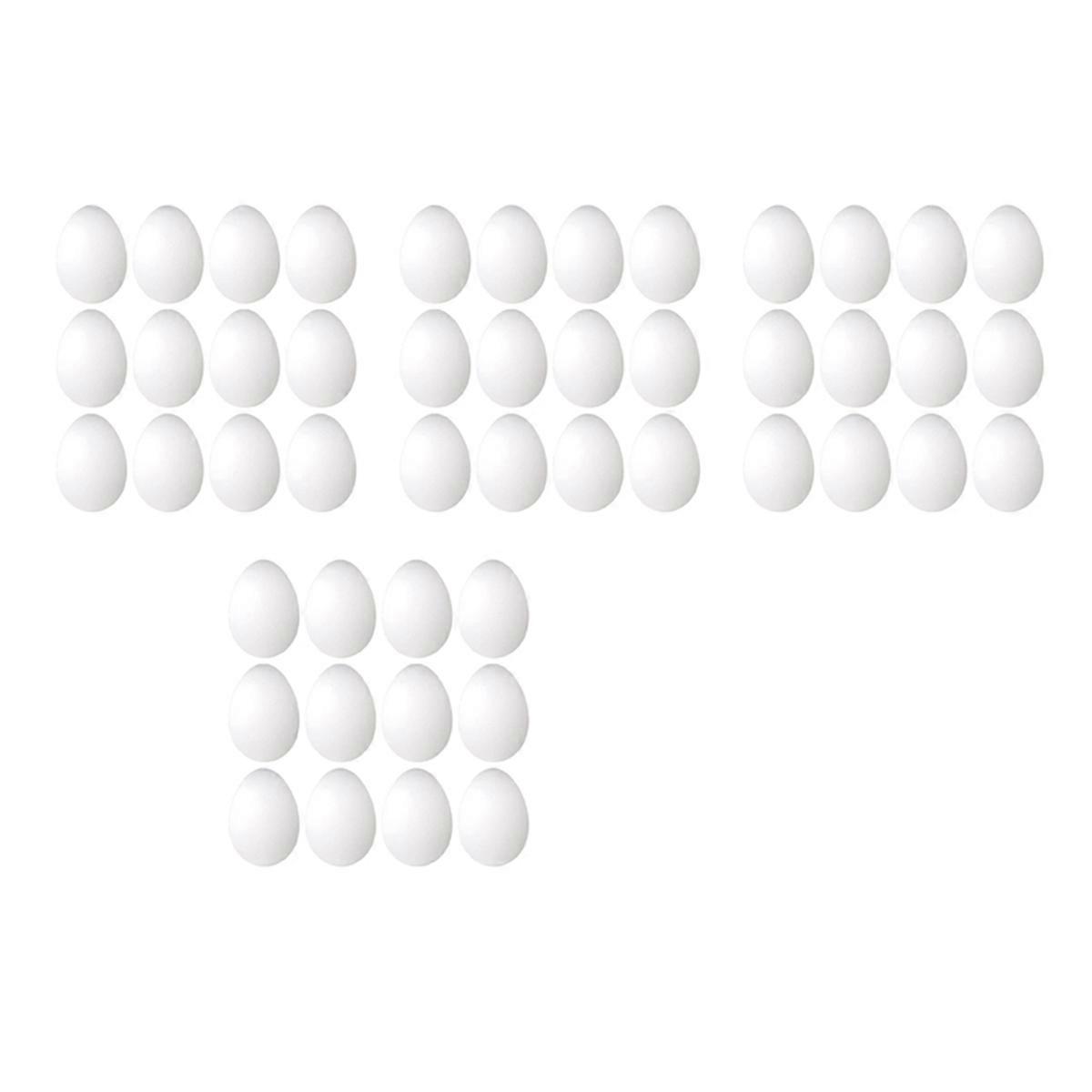 12 Pack 3 Inch Easter Foam Egg White Egg Craft Ball
