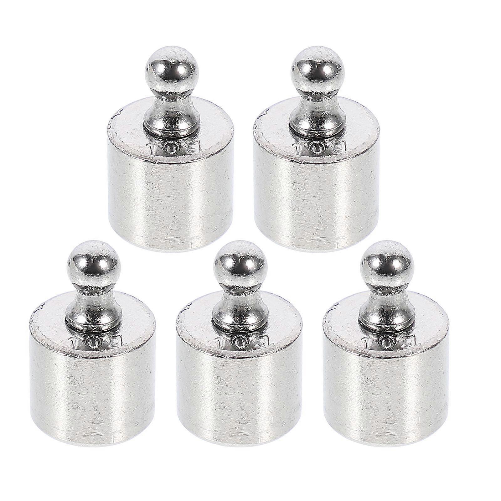 Calibration Steel Weight for Balance Use 5 Pieces 10g Each Silver Color High Accuracy