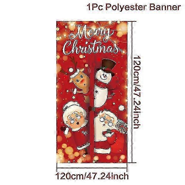 Santa Claus Banner Flag Merry Decorations for Home Navidad 2023 Χριστουγεννιάτικα δώρα Χριστουγεννιάτικο στολίδι Πρωτοχρονιά 2024