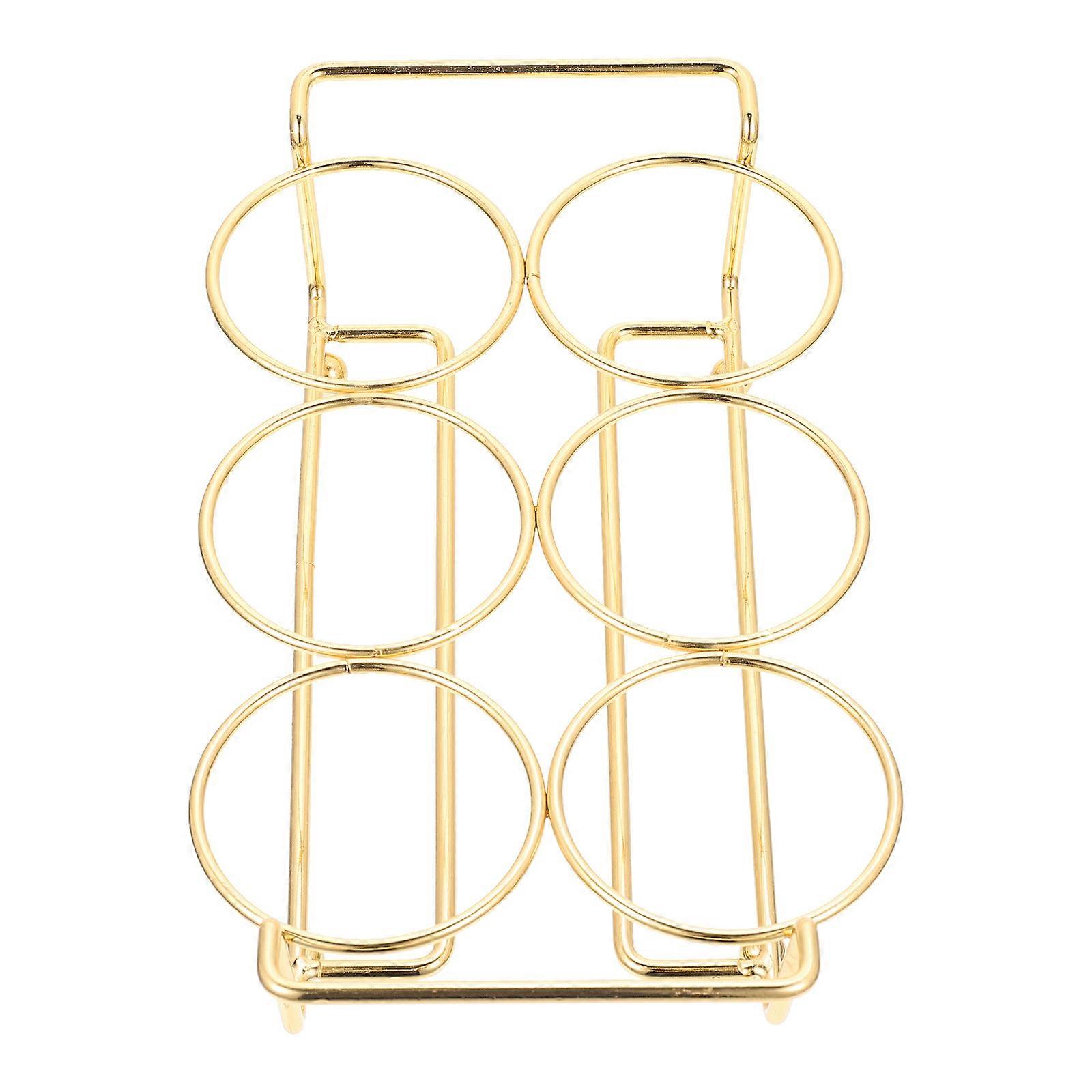 Drinks Organizer Holder Rectangular Modern Style Home Use Golden 22X9.5X5.5CM 1Pcs