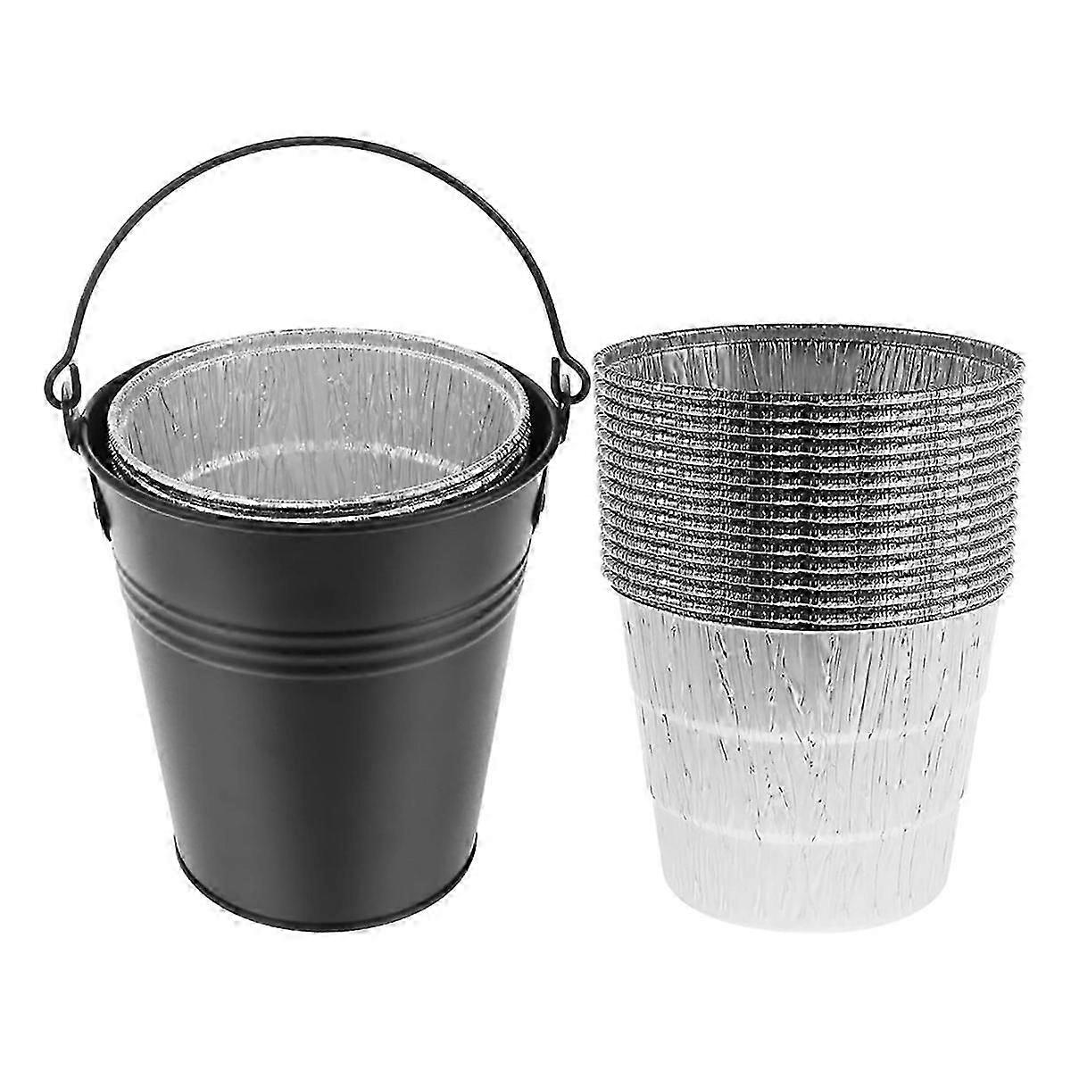 Grill Bucket for Grease Traeger Grease Bucket with 15 Tin Liners