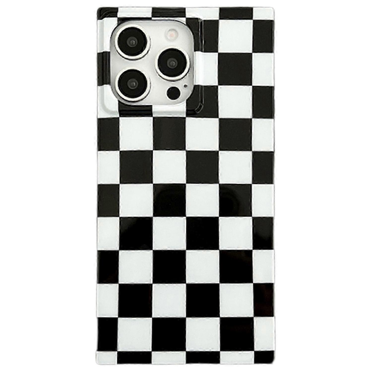 Square Pattern TPU Soft Phone Cover for a Certain Brand Glossy Surface