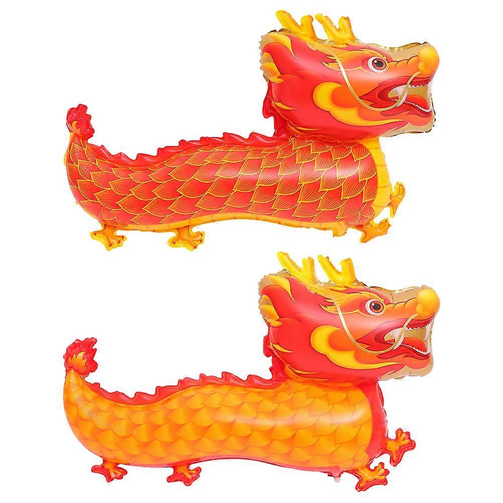 Festival Decoration Dragon Balloons Chinese New Year Spring Festival Balloon Red 115.00X85.00X0.20CM 2Pcs
