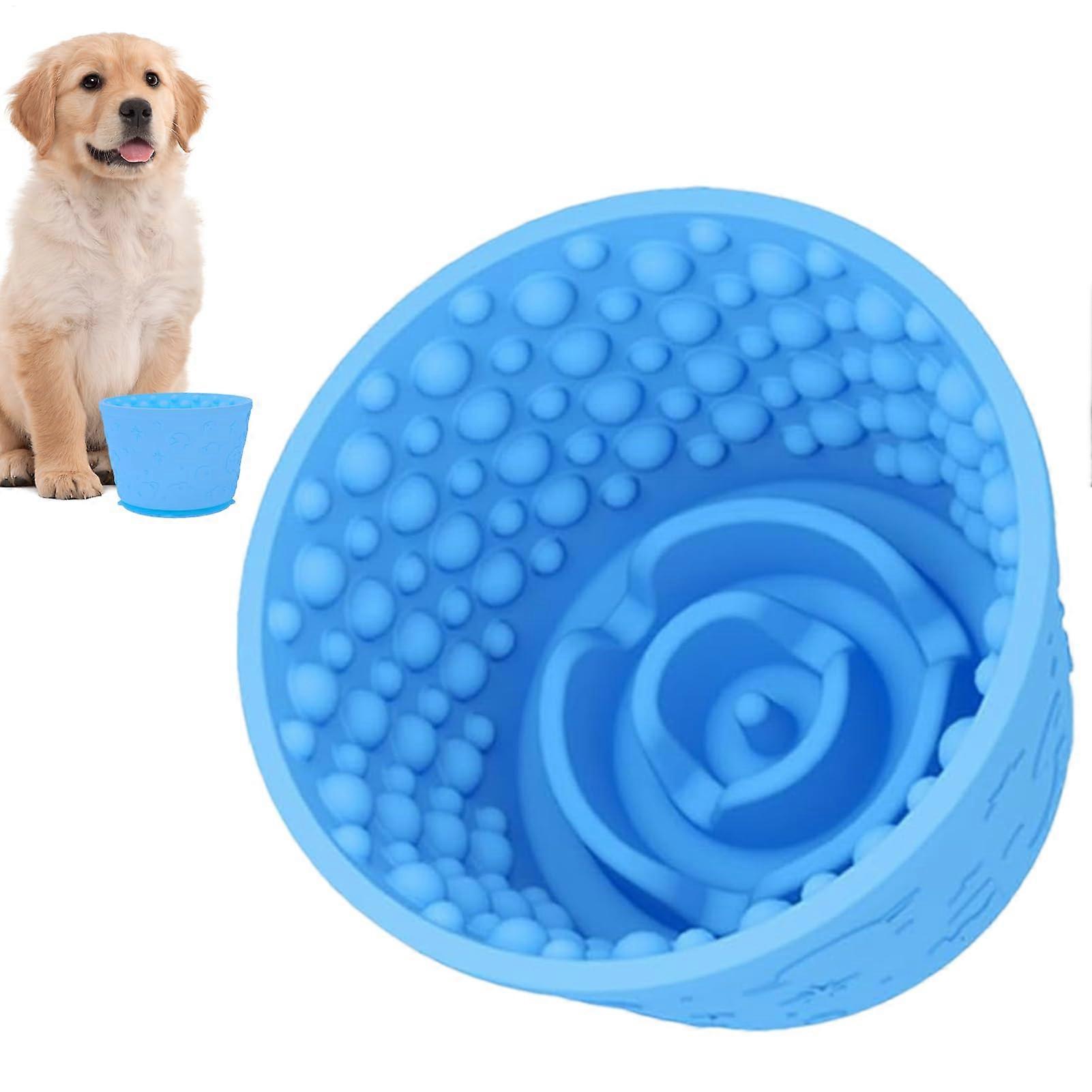Slow Feeder Dog Bowl With Non-Slip Suction Base, Interactive Lick Toy, Stress Reduction, Digestion Support, Small Size
