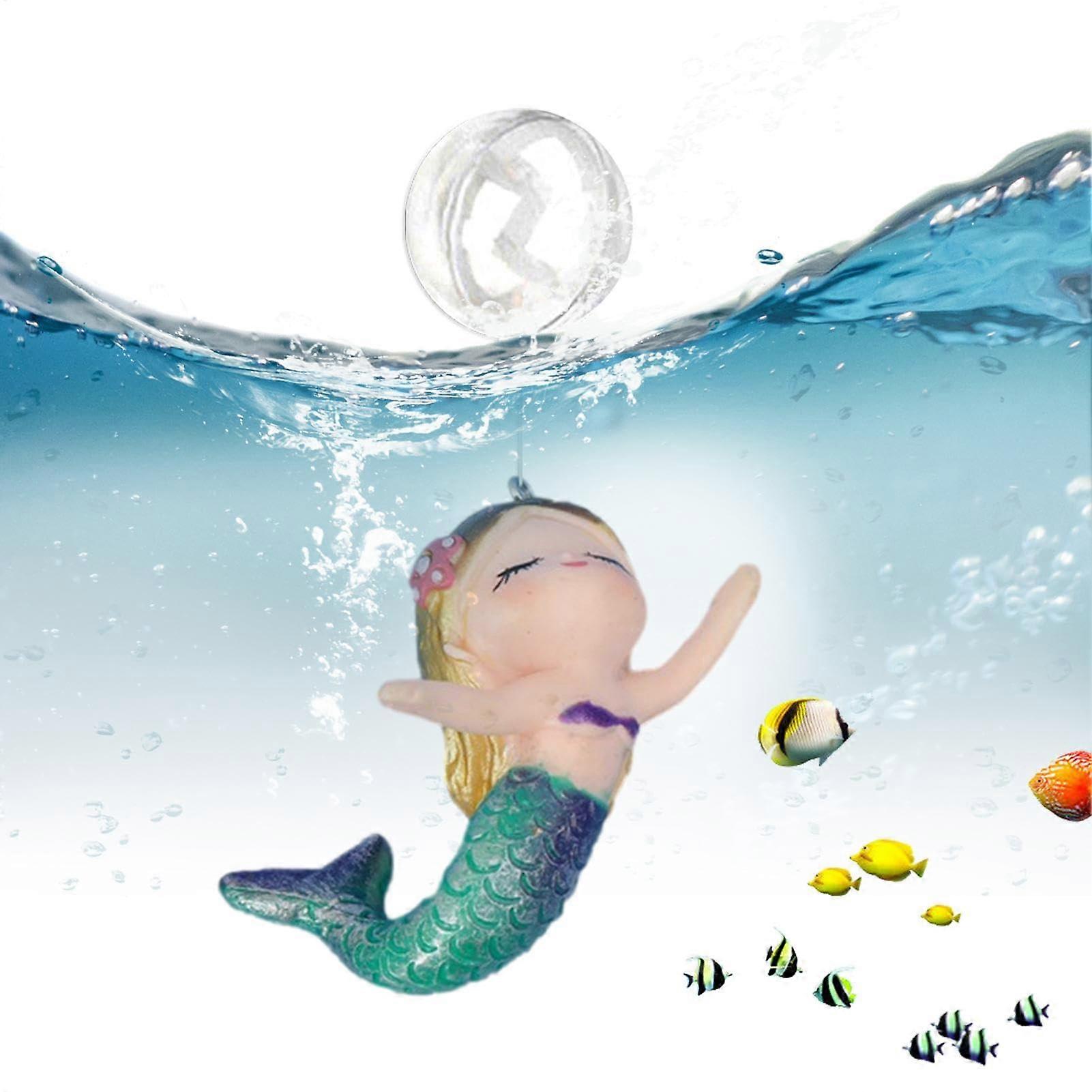 Adjustable Decoration for Aquarium – Miniature Mermaid Statue, Aquatic Enhancement