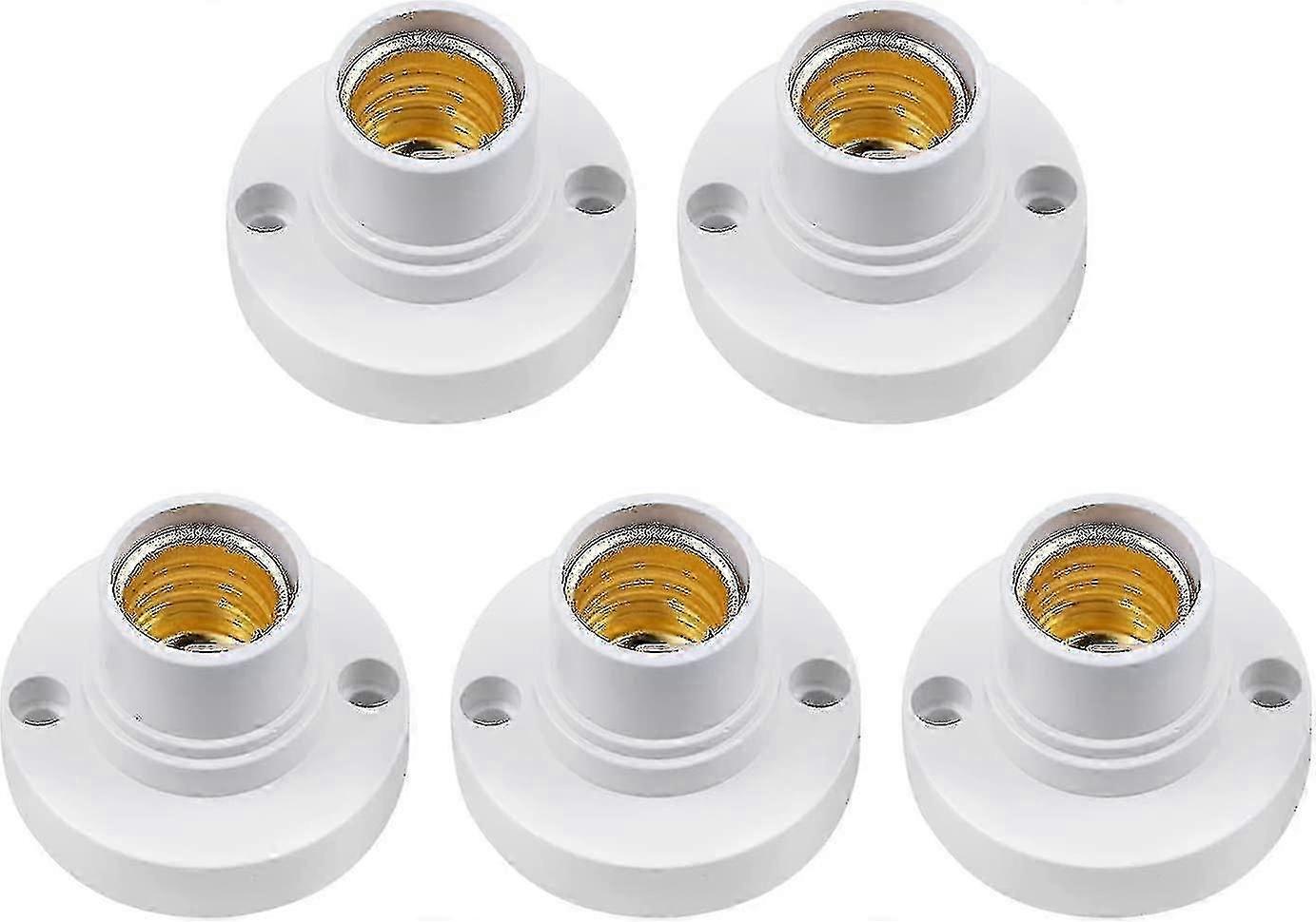 5 Packs E14 Lamp Holder, E14 Screw Light Bulb Holder, Plastic Ceiling Lamp Socket Gift
