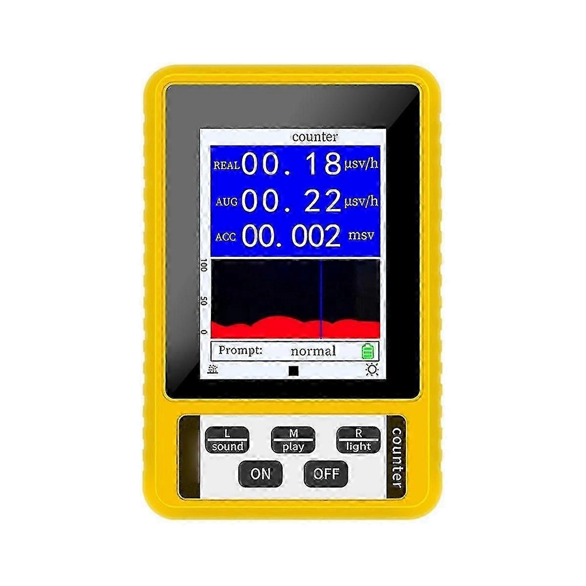 Geiger Counter Nuclear Radiation Detector with LCD Display Screen Dosimeter Detectors Beta Gamma X-