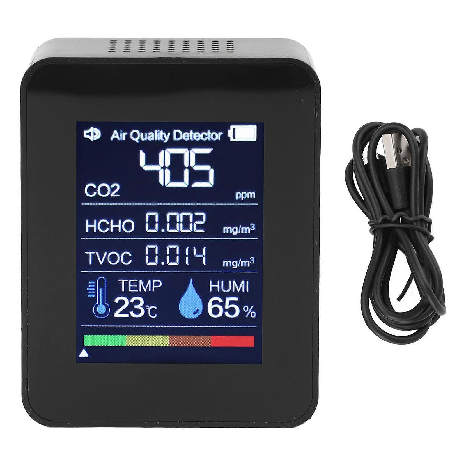 2025 Latest Model  5 in 1 Air Quality Detector Portable Indoor Tester CO2 HCHO