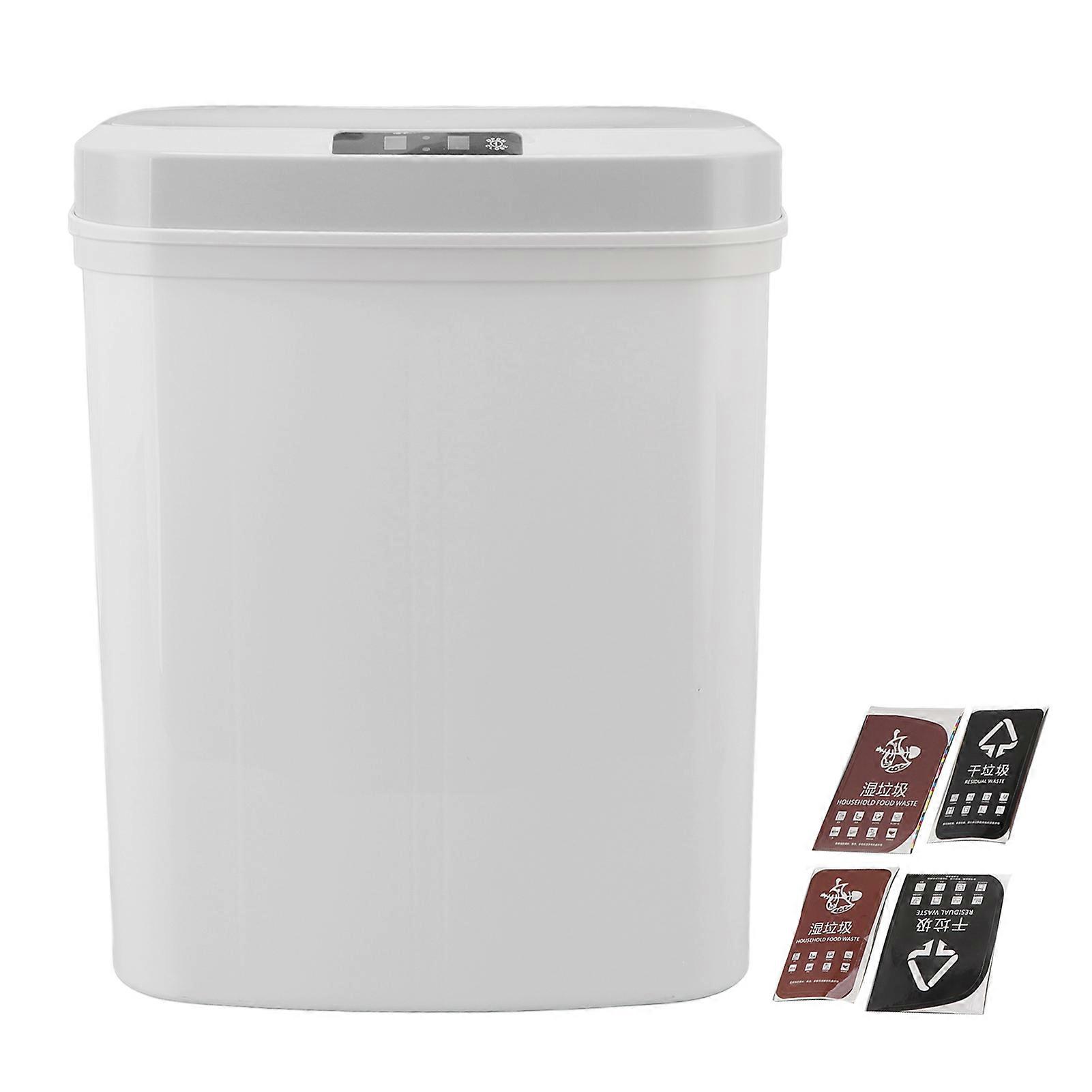 Smart 16L Dry Wet Segregation Quick Motion Sensing Auto Close Electric Trash Can for Kitchen Bathroom Bedroom