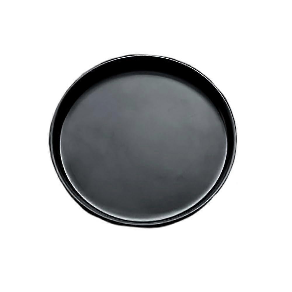 Flat Plates Set of 6, 16 cm Diameter, 2 cm Height, Black Melamine Dinnerware for Everyday Use