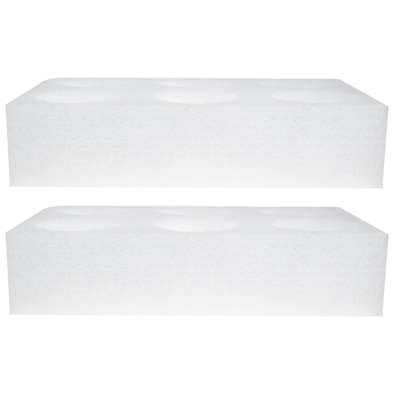 Beverage Holder Cup Fixing Commercial Cup Tray Rectangular Pearl Wool Foam For Daily Life Drink Cups 2Pcs