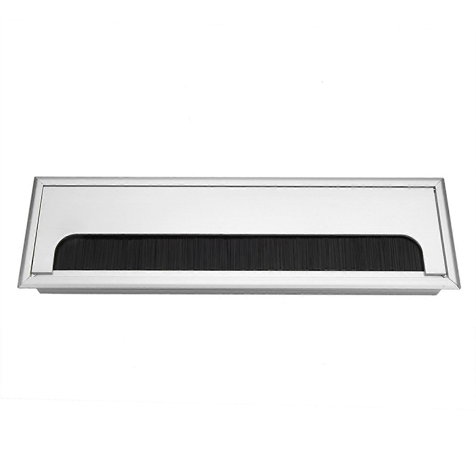 Square Aluminium Desk Computer Wire Cable Tidy Outlet Insert Hole Top Cover(Large)